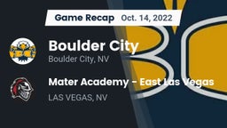 Recap: Boulder City  vs. Mater Academy - East Las Vegas  2022