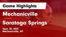 Mechanicville  vs Saratoga Springs  Game Highlights - Sept. 30, 2023