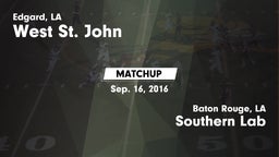Matchup: West St. John vs. Southern Lab  2016