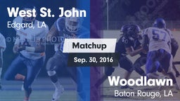 Matchup: West St. John vs. Woodlawn  2016