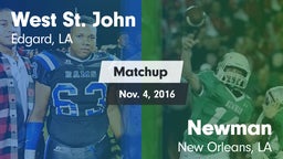 Matchup: West St. John vs. Newman  2016