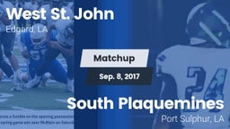 Matchup: West St. John vs. South Plaquemines  2017