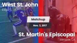 Matchup: West St. John vs. St. Martin's Episcopal  2017