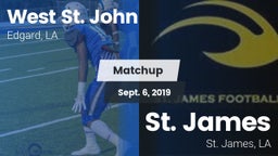 Matchup: West St. John vs. St. James  2019