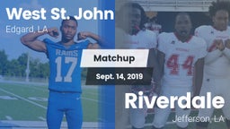 Matchup: West St. John vs. Riverdale  2019