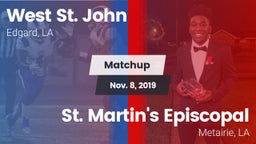 Matchup: West St. John vs. St. Martin's Episcopal  2019