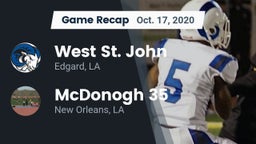 Recap: West St. John  vs. McDonogh 35  2020