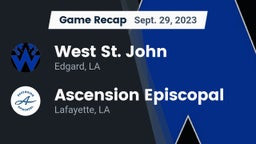 Recap: West St. John  vs. Ascension Episcopal  2023