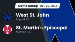 Recap: West St. John  vs. St. Martin's Episcopal  2023
