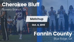 Matchup: Cherokee Bluff High  vs. Fannin County  2019