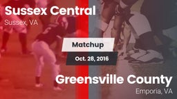 Matchup: Sussex Central vs. Greensville County  2016