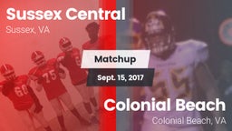 Matchup: Sussex Central vs. Colonial Beach  2017