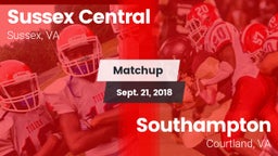 Matchup: Sussex Central vs. Southampton  2018