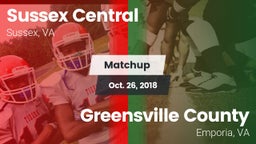 Matchup: Sussex Central vs. Greensville County  2018