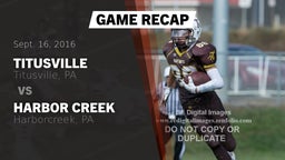 Recap: Titusville  vs. Harbor Creek  2016