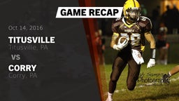 Recap: Titusville  vs. Corry  2016