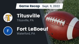 Recap: Titusville  vs. Fort LeBoeuf  2022