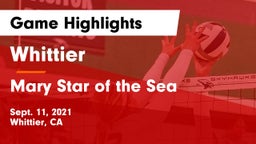 Whittier  vs Mary Star of the Sea  Game Highlights - Sept. 11, 2021