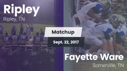 Matchup: Ripley vs. Fayette Ware  2017
