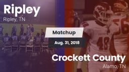 Matchup: Ripley vs. Crockett County  2018