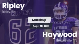 Matchup: Ripley vs. Haywood  2018
