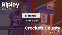 Matchup: Ripley vs. Crockett County  2019