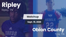 Matchup: Ripley vs. Obion County  2020