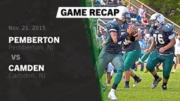 Recap: Pemberton  vs. Camden  2015