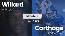 Matchup: Willard  vs. Carthage  2018