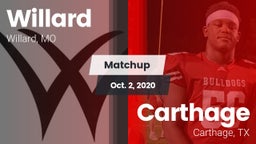 Matchup: Willard  vs. Carthage  2020