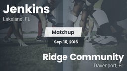 Matchup: Jenkins vs. Ridge Community  2016