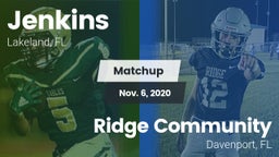 Matchup: Jenkins vs. Ridge Community  2020