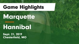 Marquette  vs Hannibal  Game Highlights - Sept. 21, 2019