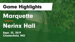 Marquette  vs Nerinx Hall Game Highlights - Sept. 25, 2019