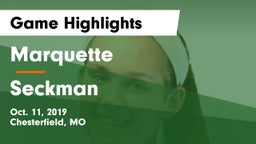 Marquette  vs Seckman  Game Highlights - Oct. 11, 2019
