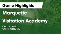 Marquette  vs Visitation Academy  Game Highlights - Oct. 21, 2020