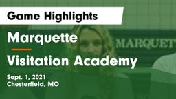 Marquette  vs Visitation Academy  Game Highlights - Sept. 1, 2021