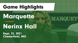 Marquette  vs Nerinx Hall  Game Highlights - Sept. 22, 2021