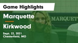 Marquette  vs Kirkwood  Game Highlights - Sept. 22, 2021