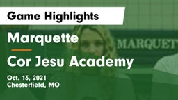 Marquette  vs Cor Jesu Academy Game Highlights - Oct. 13, 2021