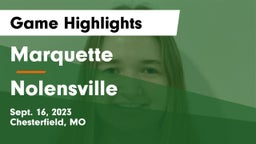 Marquette  vs Nolensville  Game Highlights - Sept. 16, 2023