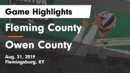 Fleming County  vs Owen County Game Highlights - Aug. 31, 2019