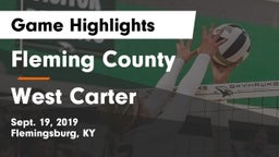 Fleming County  vs West Carter  Game Highlights - Sept. 19, 2019