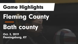 Fleming County  vs Bath county Game Highlights - Oct. 3, 2019