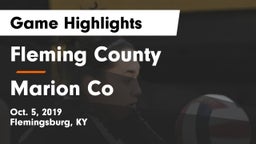 Fleming County  vs Marion Co Game Highlights - Oct. 5, 2019