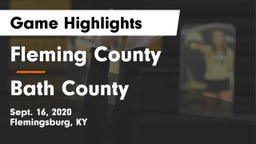 Fleming County  vs Bath County Game Highlights - Sept. 16, 2020