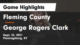 Fleming County  vs George Rogers Clark  Game Highlights - Sept. 23, 2021