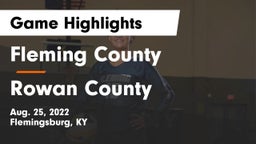 Fleming County  vs Rowan County  Game Highlights - Aug. 25, 2022