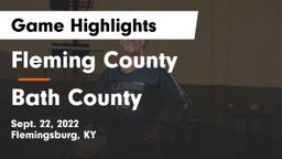 Fleming County  vs Bath County  Game Highlights - Sept. 22, 2022