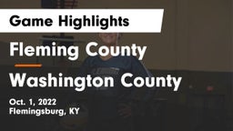 Fleming County  vs Washington County  Game Highlights - Oct. 1, 2022
